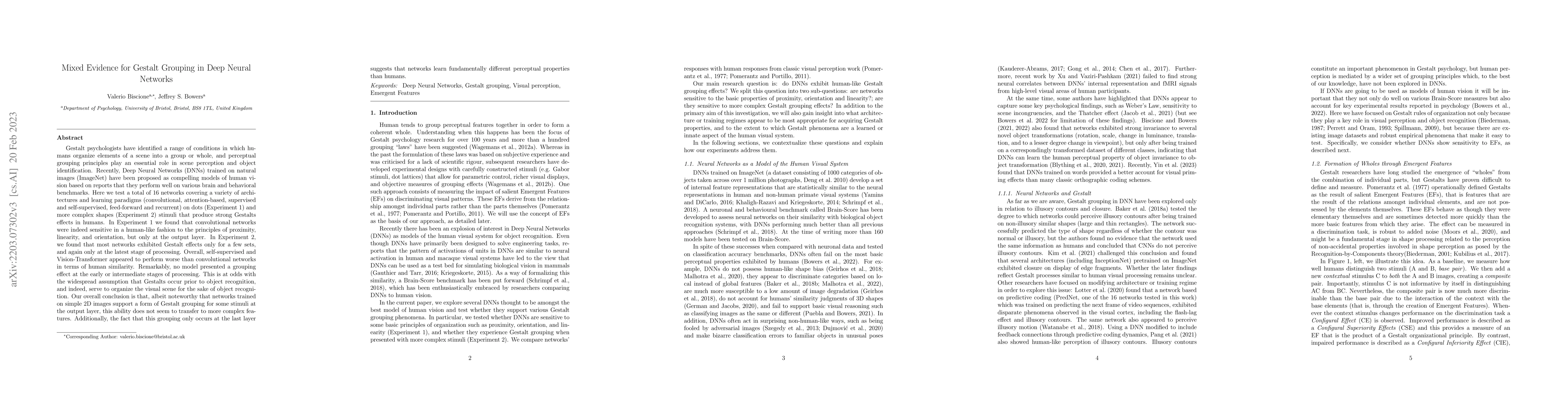 Thumbnail for Mixed Evidence for Gestalt Grouping in Deep Neural Networks