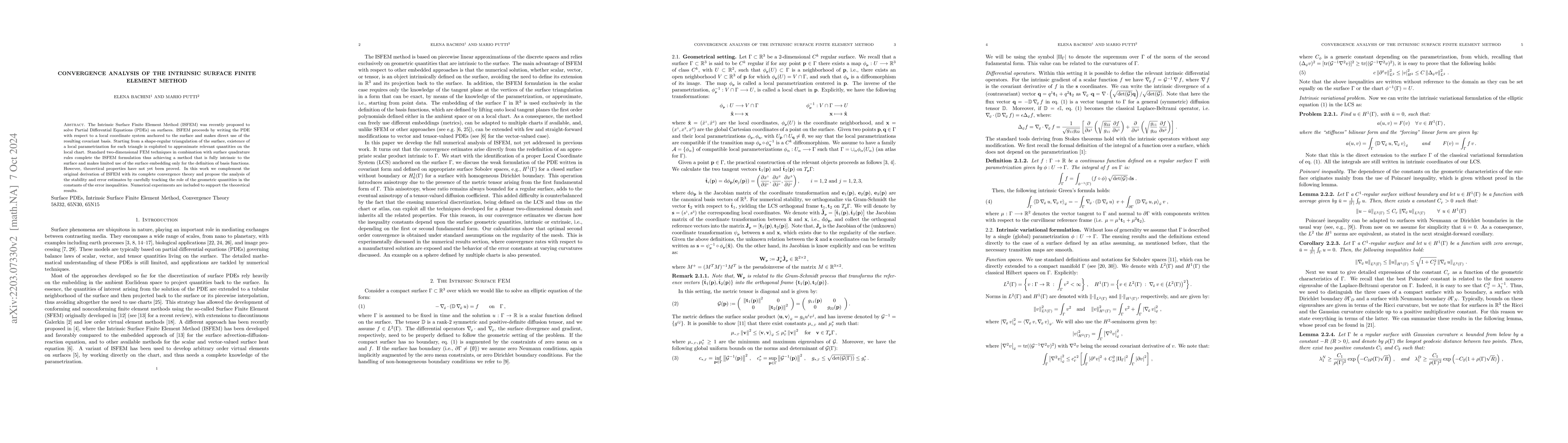 Thumbnail for Convergence analysis of the intrinsic surface finite element method