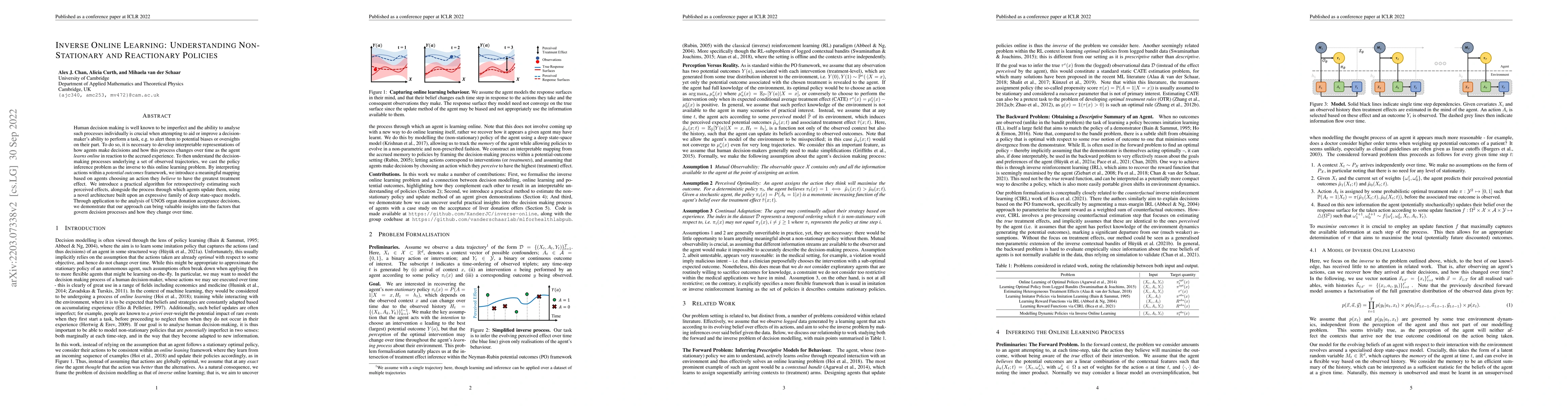 Thumbnail for Inverse Online Learning: Understanding Non-Stationary and Reactionary
  Policies