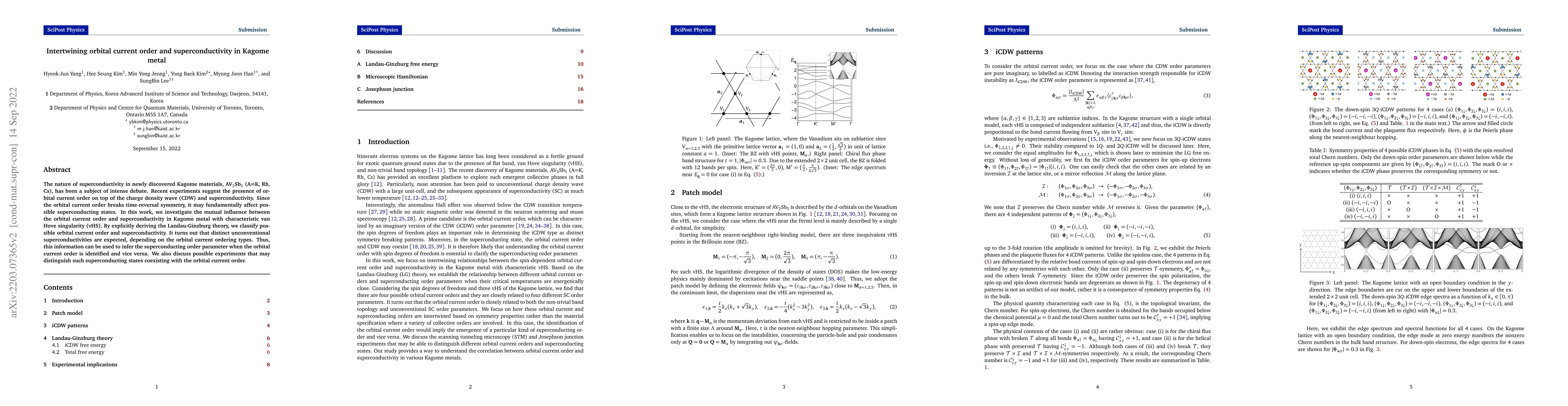 Thumbnail for Intertwining orbital current order and superconductivity in Kagome metal