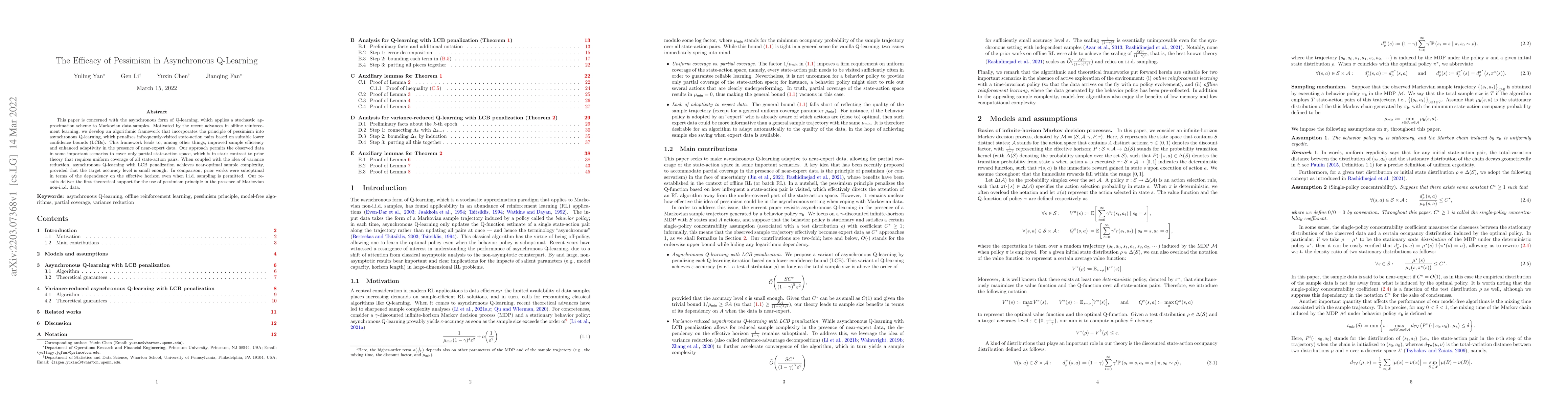 Thumbnail for The Efficacy of Pessimism in Asynchronous Q-Learning