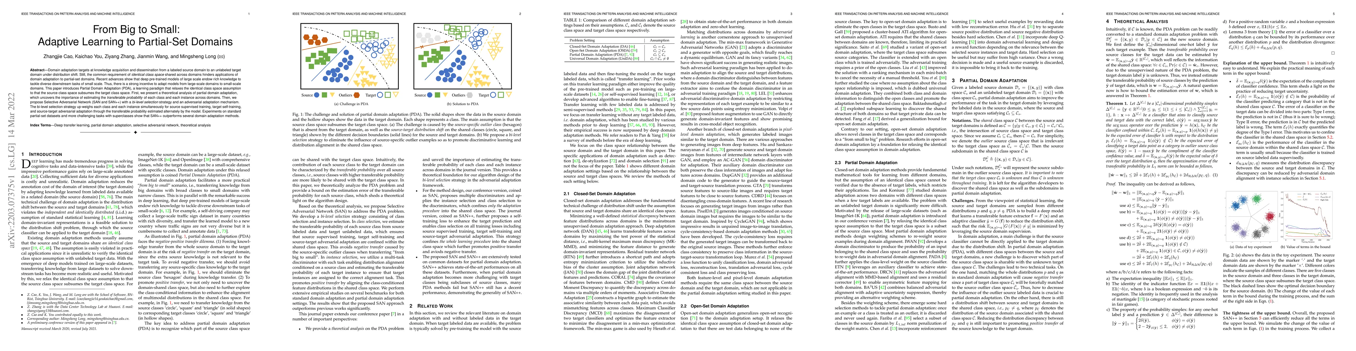 Thumbnail for From Big to Small: Adaptive Learning to Partial-Set Domains
