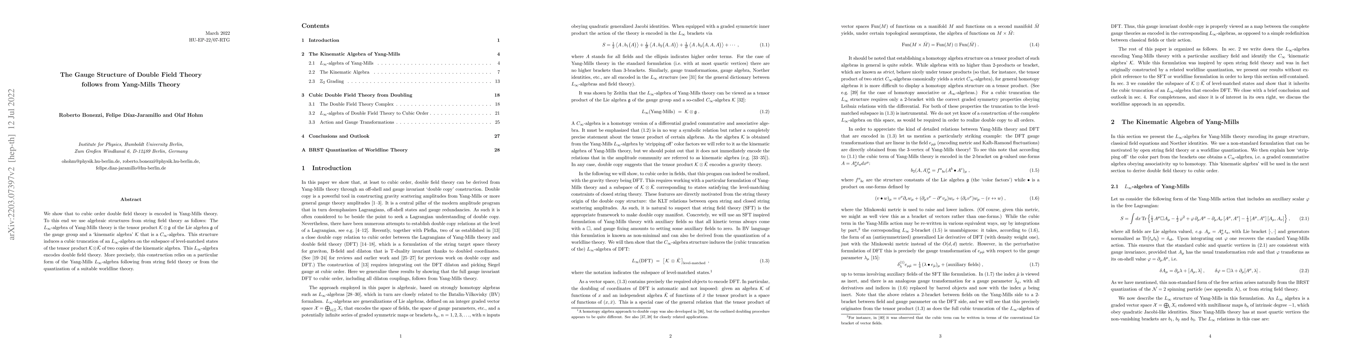 Thumbnail for The Gauge Structure of Double Field Theory follows from Yang-Mills
  Theory
