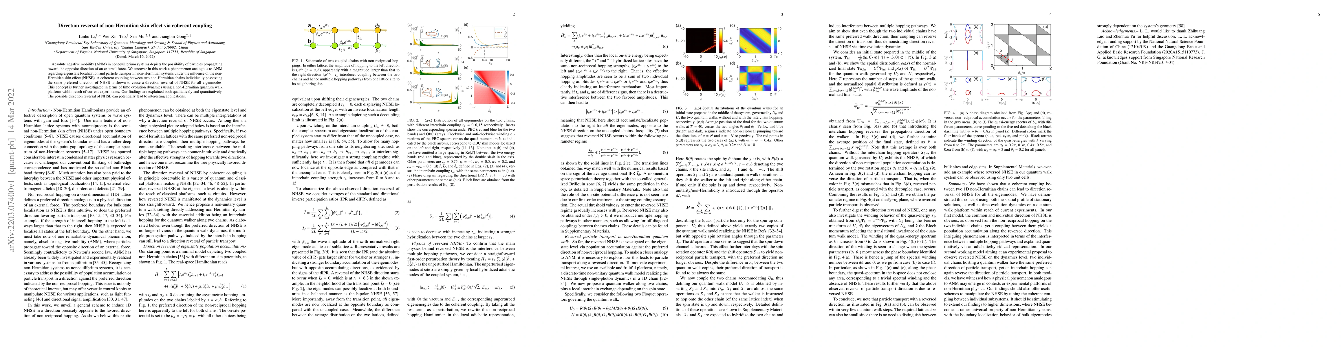 Thumbnail for Direction reversal of non-Hermitian skin effect via coherent coupling