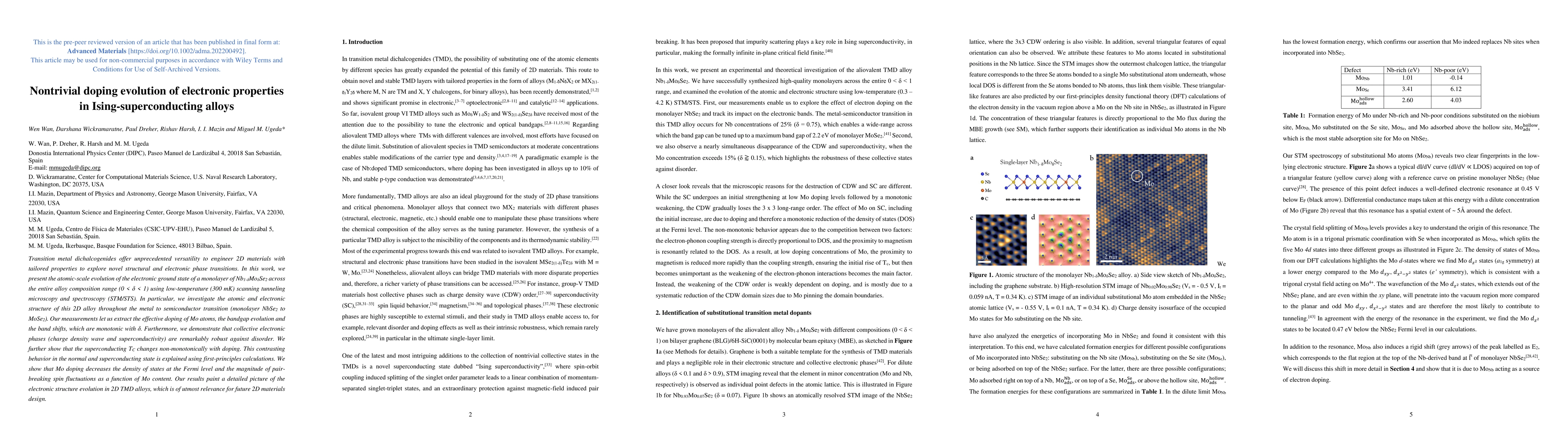 Thumbnail for Nontrivial doping evolution of electronic properties in
  Ising-superconducting alloys