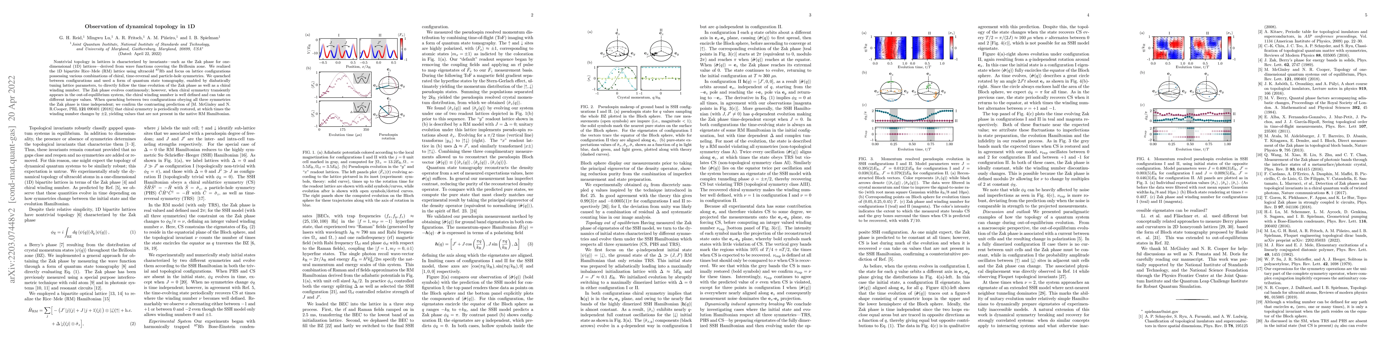 Thumbnail for Observation of dynamical topology in 1D