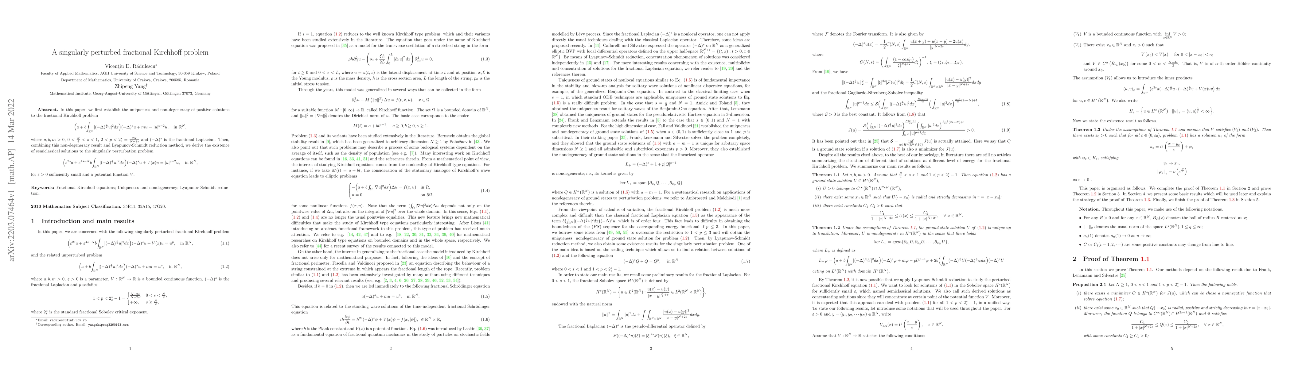 Thumbnail for A singularly perturbed fractional Kirchhoff problem