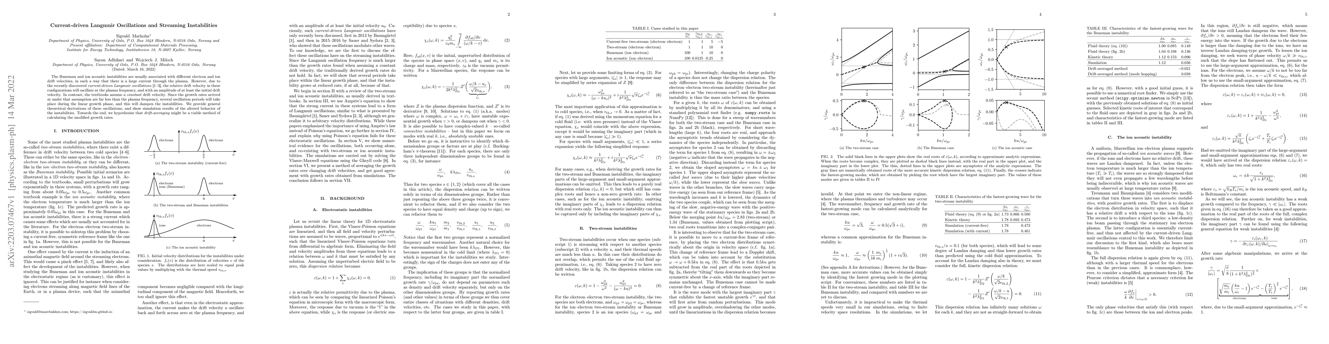 Thumbnail for Current-driven Langmuir Oscillations and Streaming Instabilities