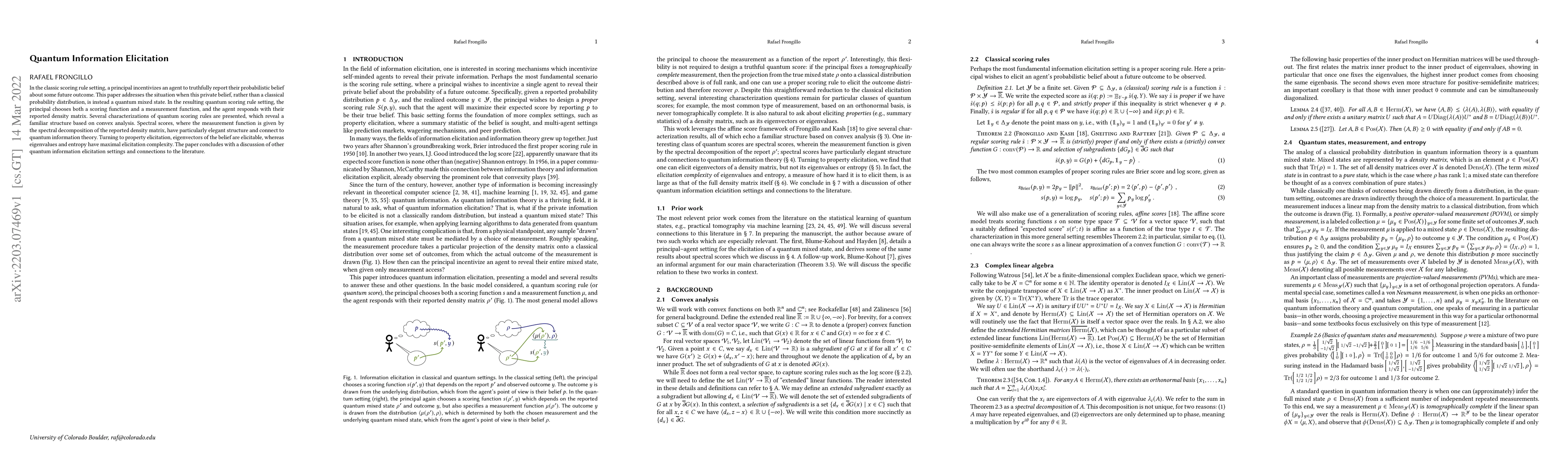 Thumbnail for Quantum Information Elicitation