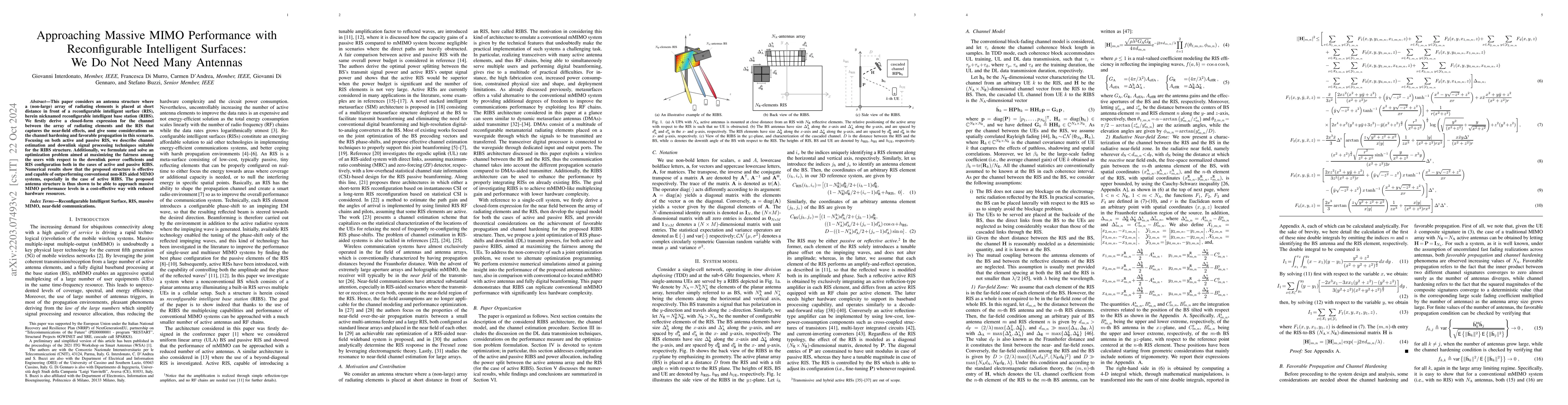 Thumbnail for Approaching Massive MIMO Performance with Reconfigurable Intelligent
  Surfaces: We Do Not Need Many Antennas
