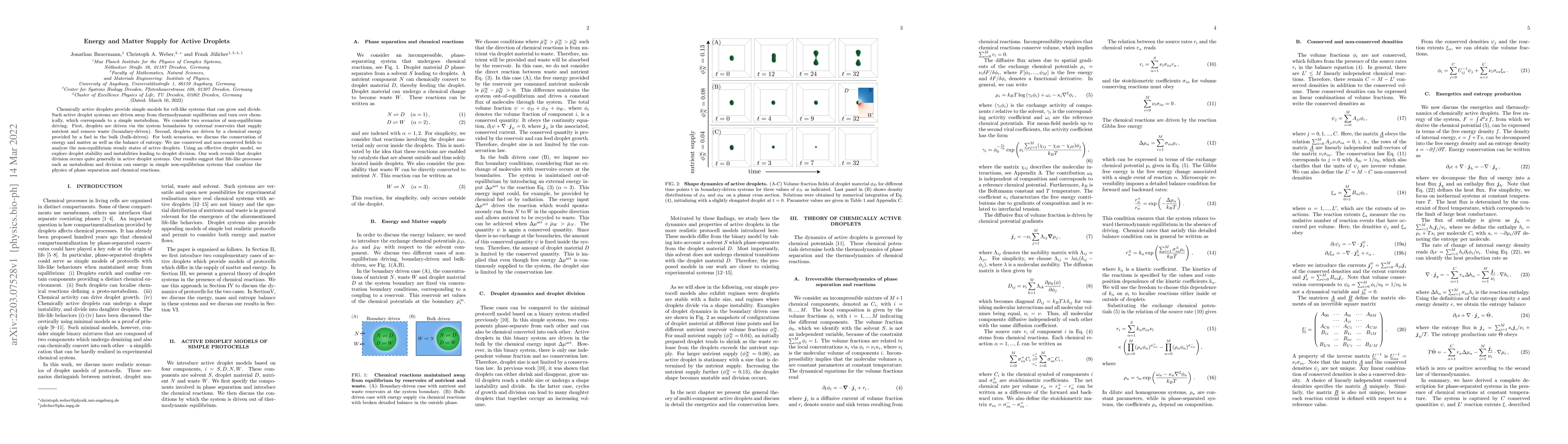 Thumbnail for Energy and Matter Supply for Active Droplets
