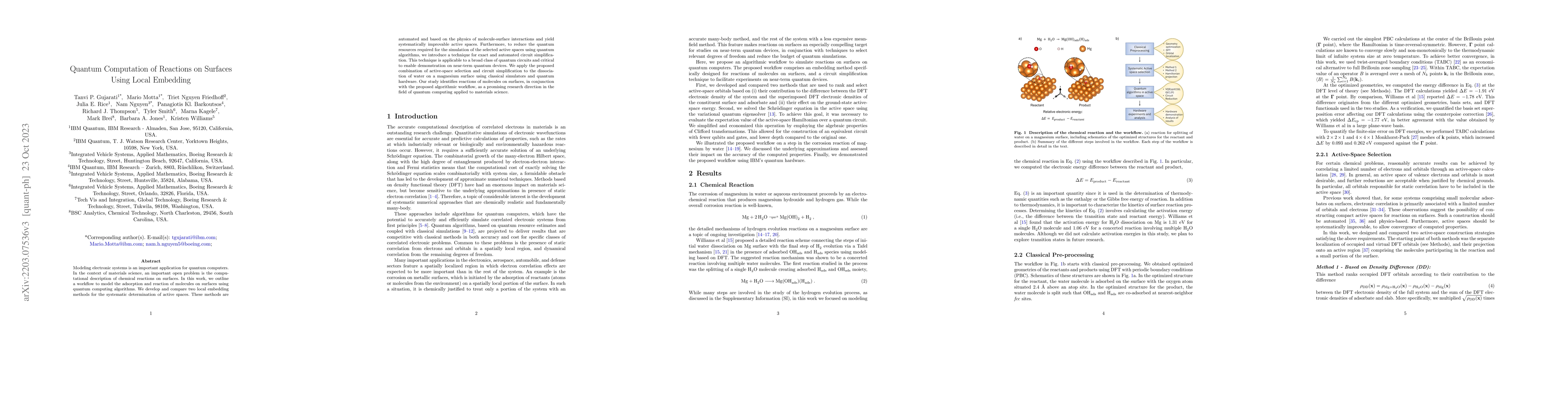 Thumbnail for Quantum Computation of Reactions on Surfaces Using Local Embedding