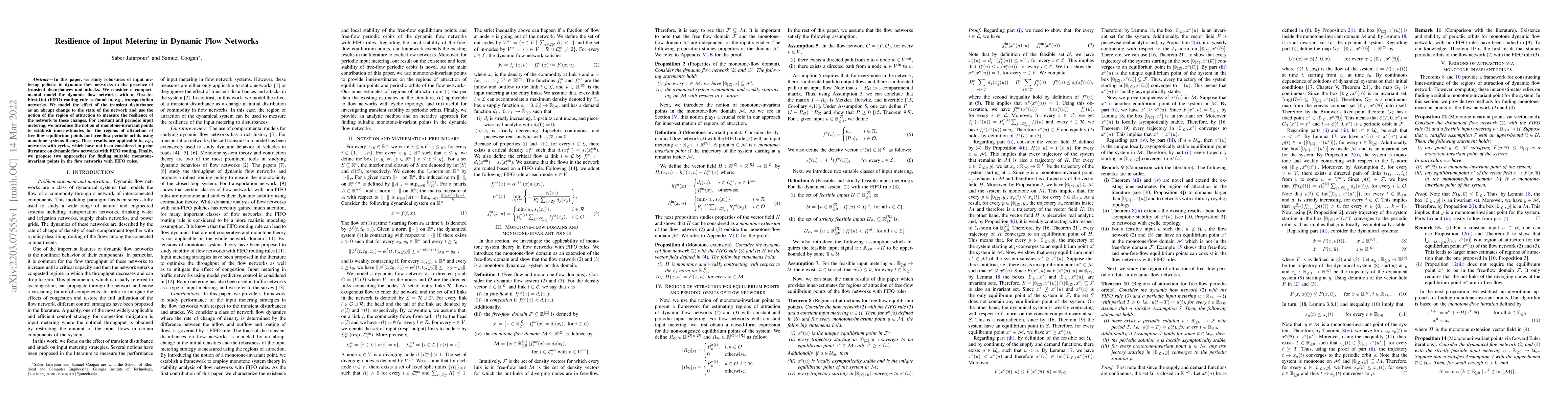 Thumbnail for Resilience of Input Metering in Dynamic Flow Networks