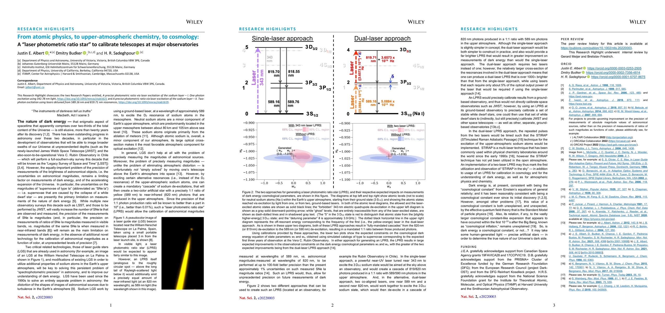 Thumbnail for From atomic physics, to upper-atmospheric chemistry, to cosmology: A
  "laser photometric ratio star" to calibrate telescopes at major observatories