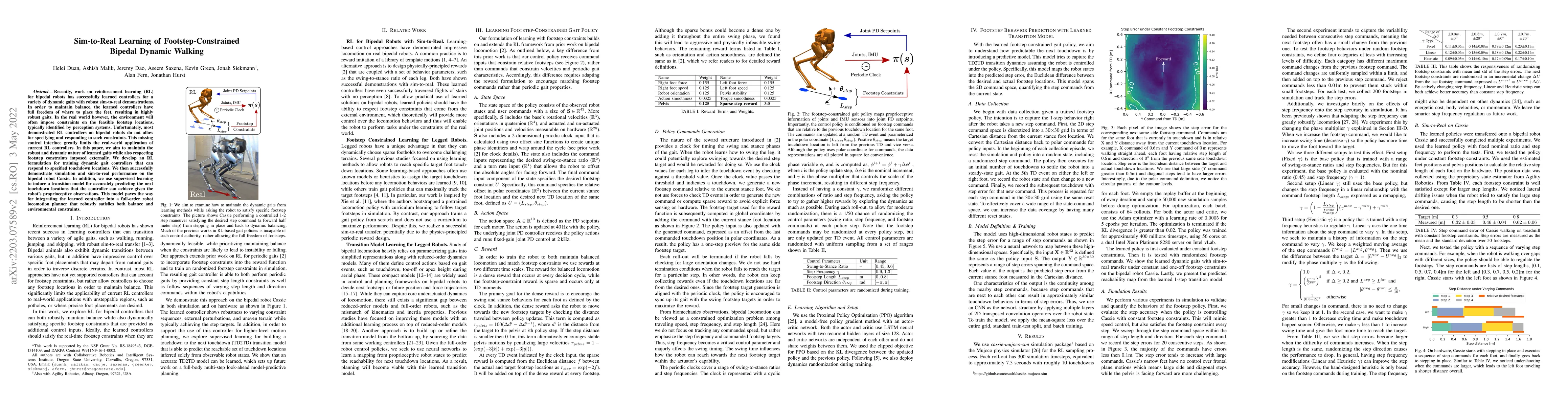 Thumbnail for Sim-to-Real Learning of Footstep-Constrained Bipedal Dynamic Walking