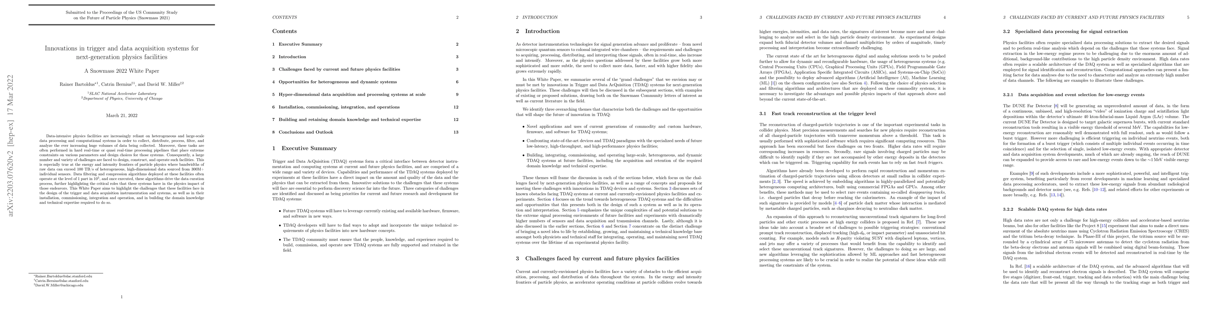 Thumbnail for Innovations in trigger and data acquisition systems for next-generation
  physics facilities