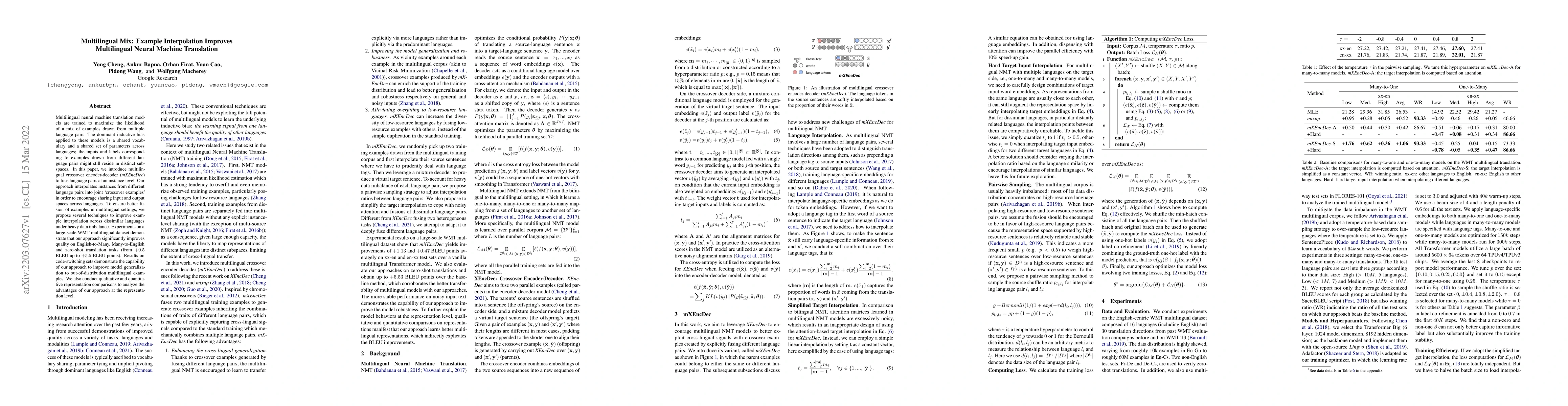 Thumbnail for Multilingual Mix: Example Interpolation Improves Multilingual Neural
  Machine Translation