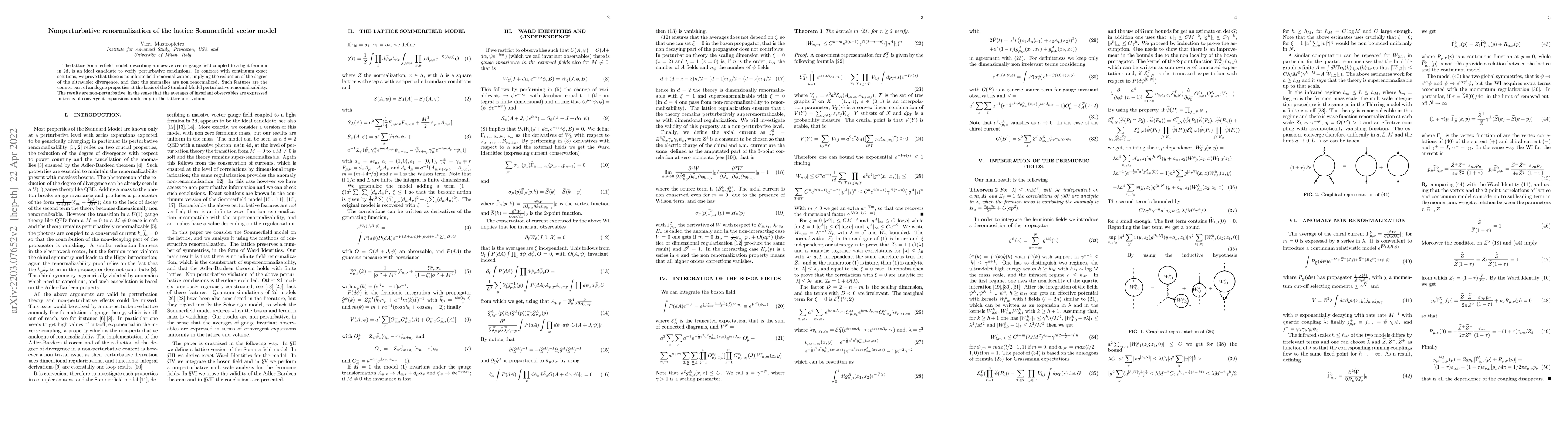 Thumbnail for Nonperturbative renormalization of the lattice Sommerfield vector model