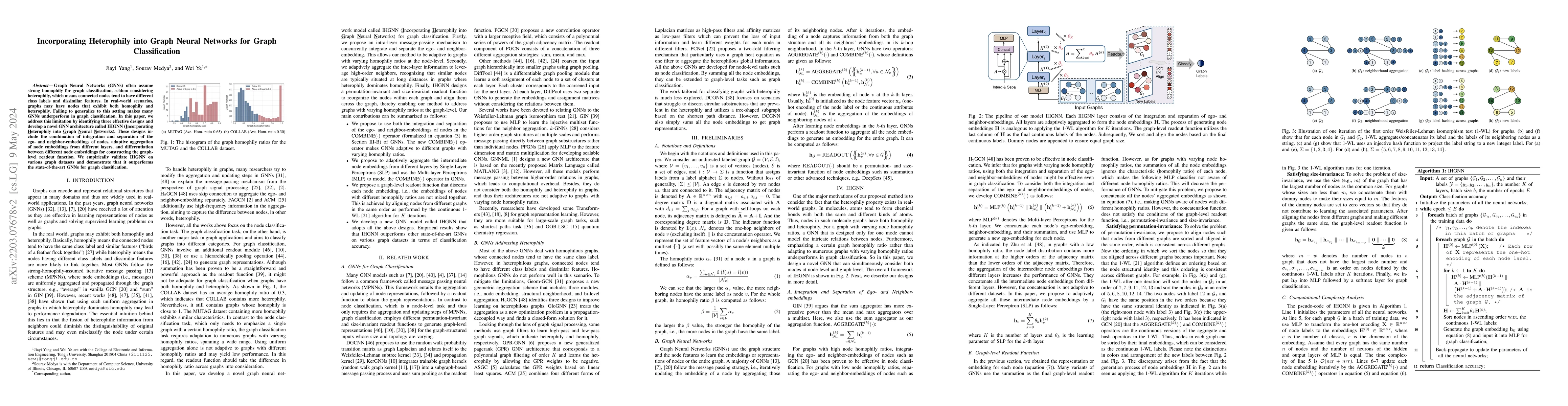 Thumbnail for Incorporating Heterophily into Graph Neural Networks for Graph
  Classification
