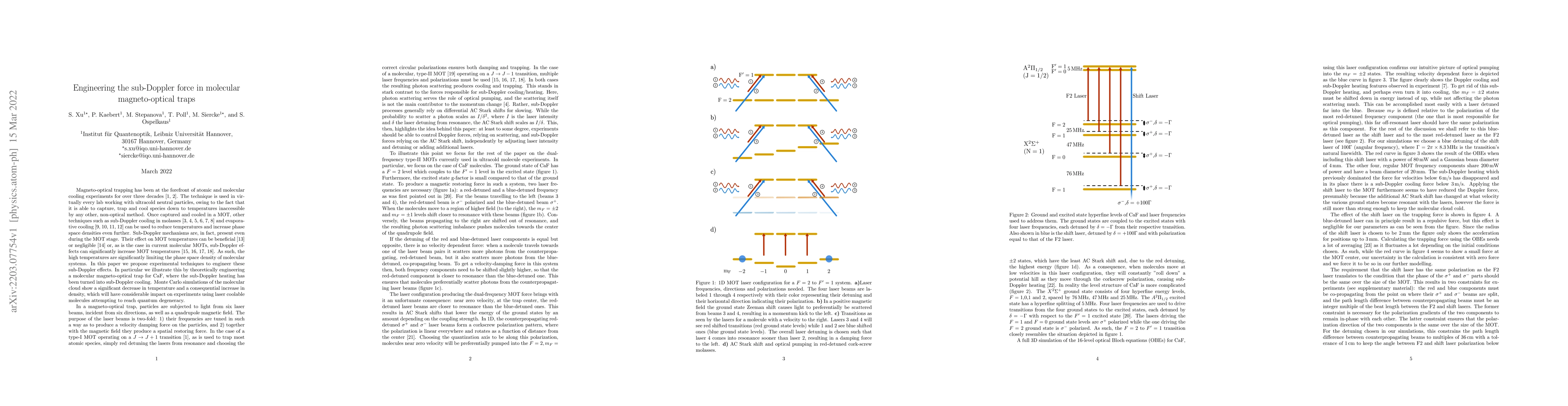 Thumbnail for Engineering the sub-Doppler force in molecular magneto-optical traps