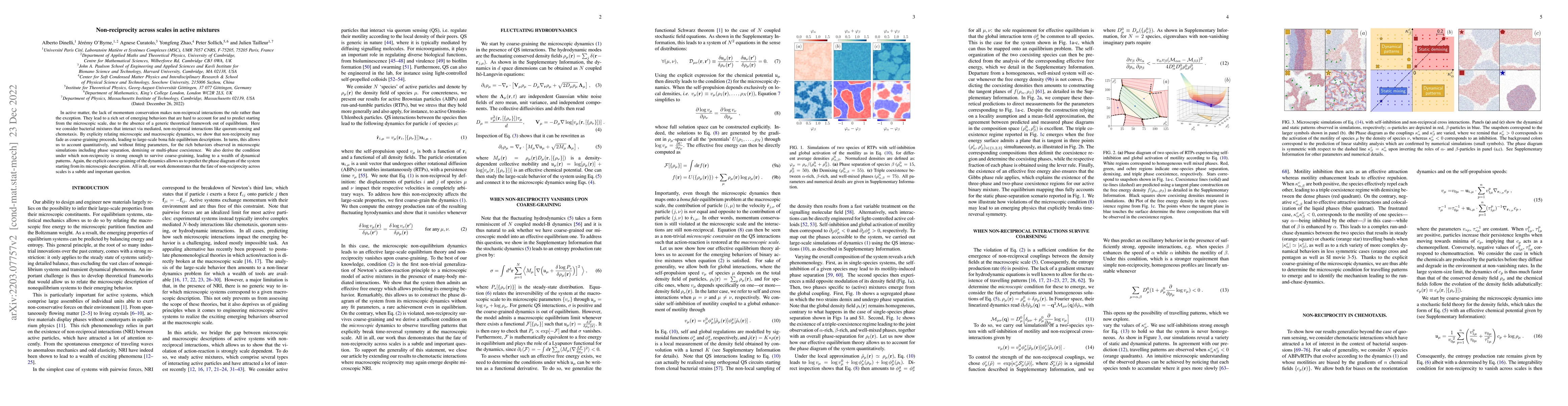 Thumbnail for Non-reciprocity across scales in active mixtures