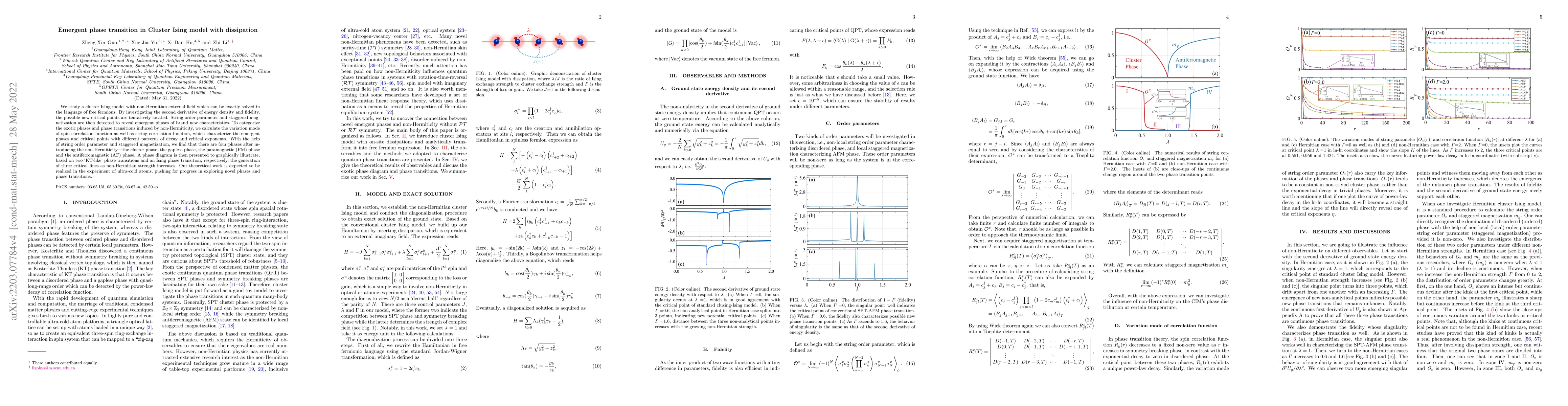 Thumbnail for Emergent phase transition in Cluster Ising model with dissipation