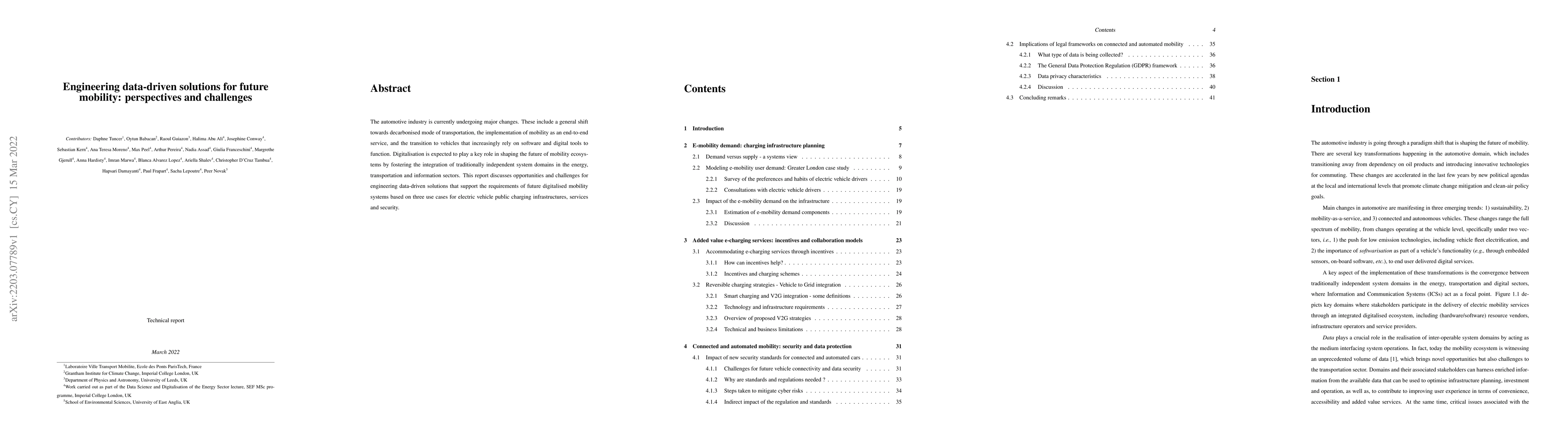 Thumbnail for Engineering data-driven solutions for future mobility: perspectives and
  challenges