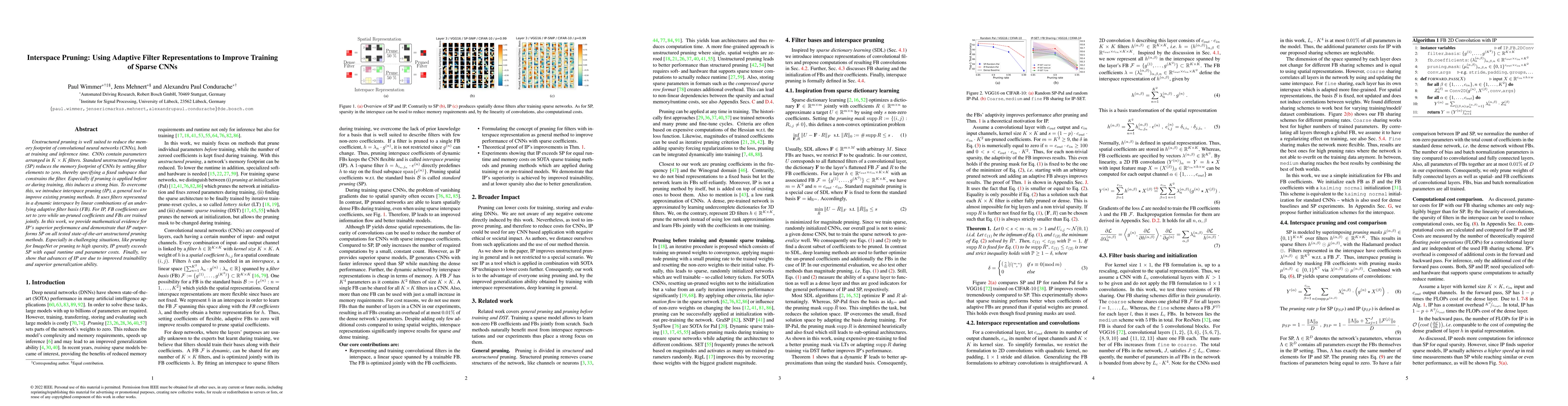 Thumbnail for Interspace Pruning: Using Adaptive Filter Representations to Improve
  Training of Sparse CNNs