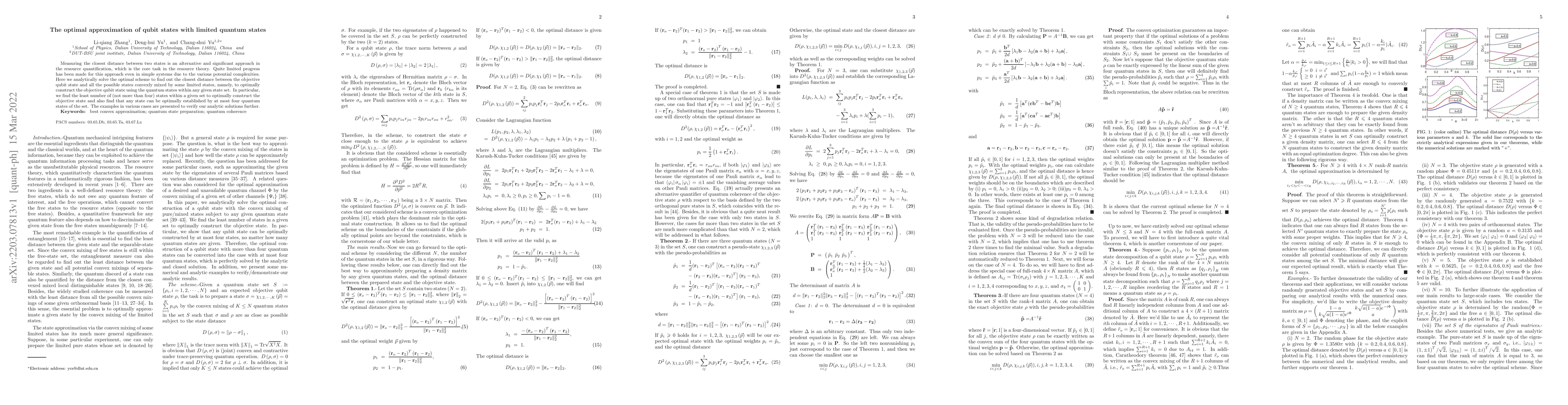 Thumbnail for The optimal approximation of qubit states with limited quantum states