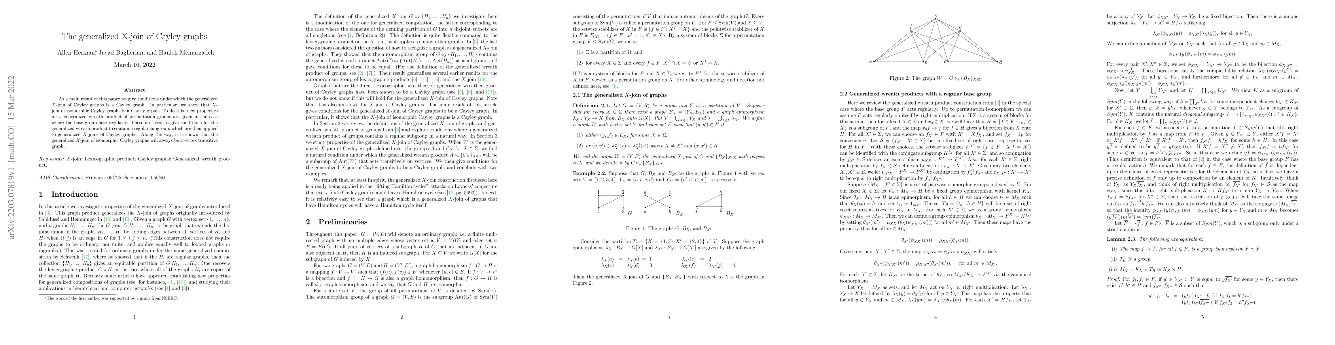 Thumbnail for The generalized X-join of Cayley graphs