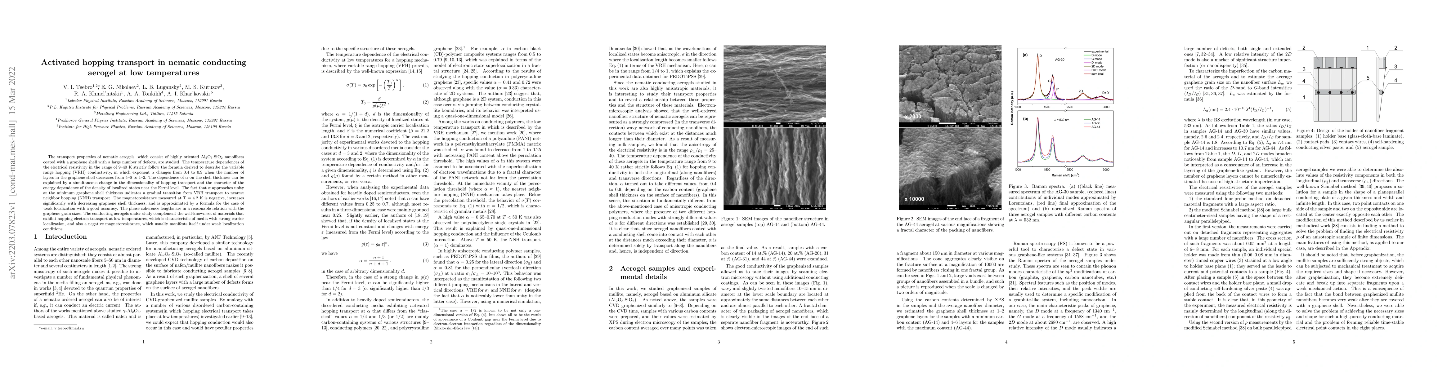 Thumbnail for Activated hopping transport in nematic conducting aerogel at low
  temperatures