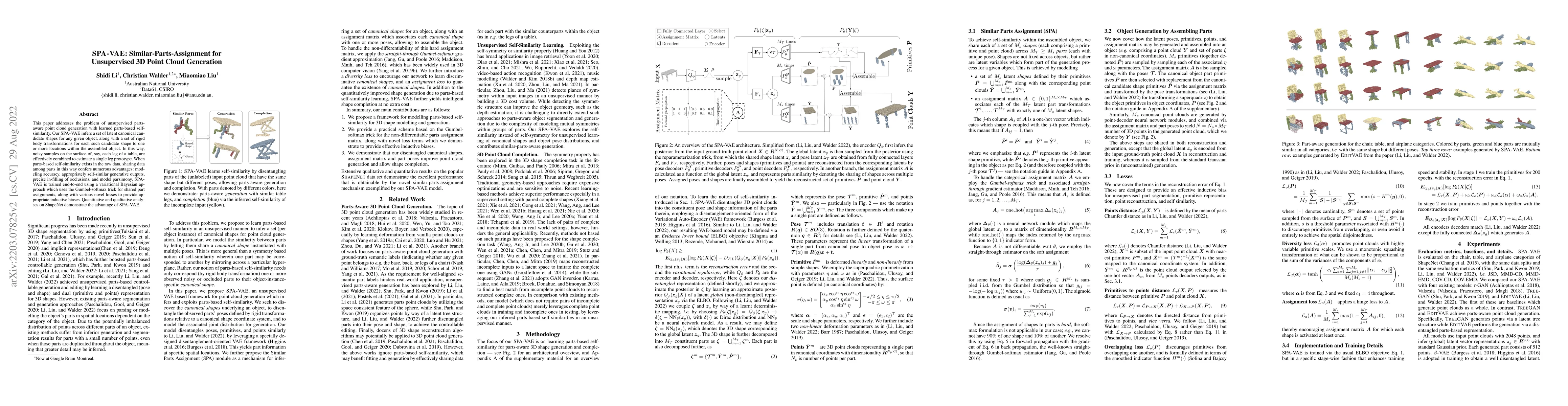 Thumbnail for SPA-VAE: Similar-Parts-Assignment for Unsupervised 3D Point Cloud
  Generation