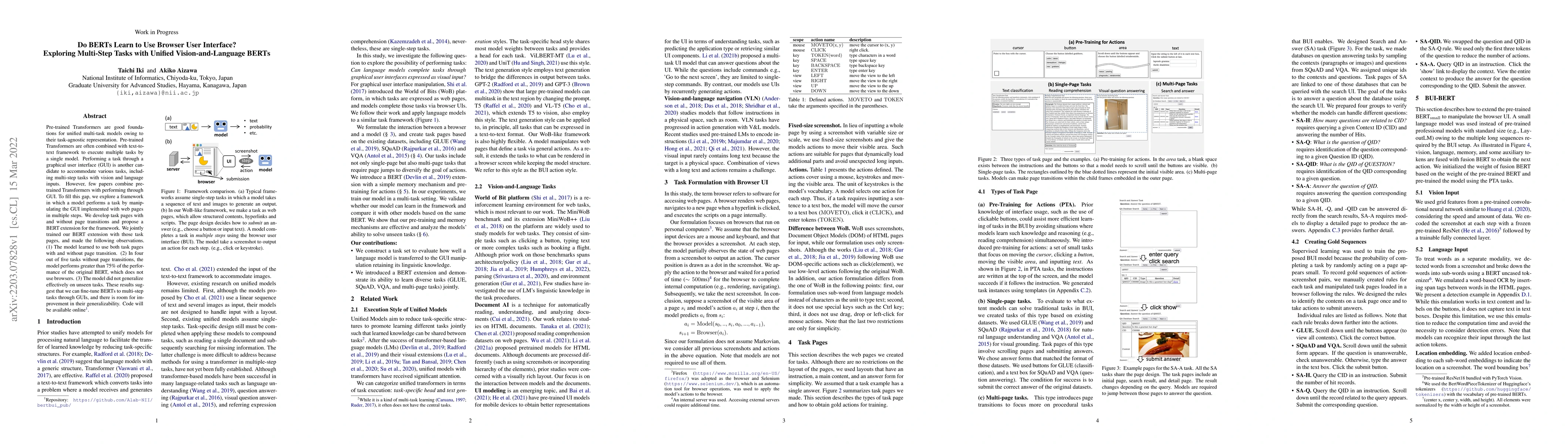 Thumbnail for Do BERTs Learn to Use Browser User Interface? Exploring Multi-Step Tasks
  with Unified Vision-and-Language BERTs