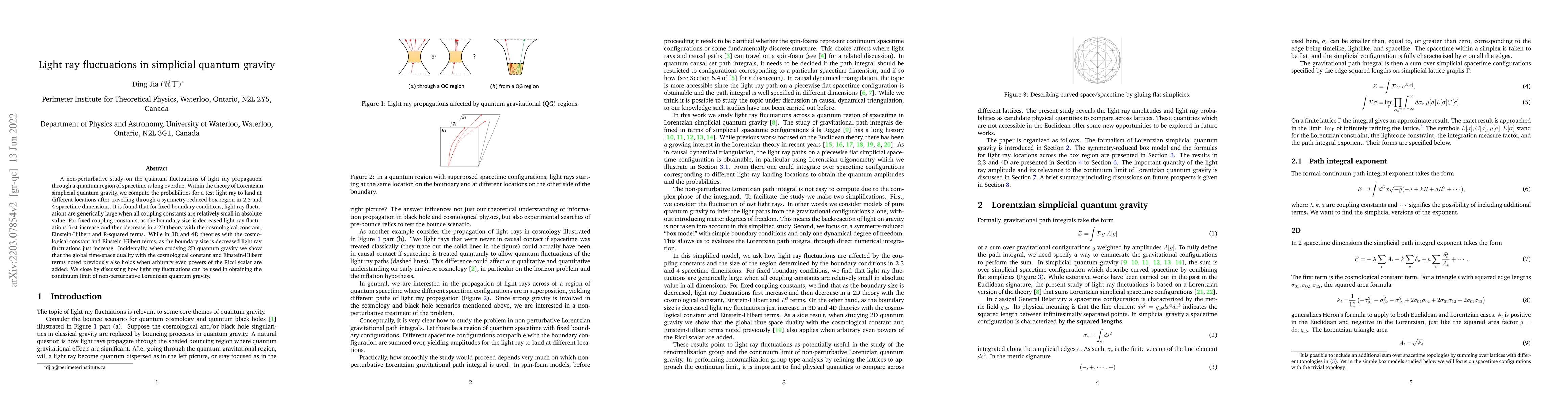 Thumbnail for Light ray fluctuations in simplicial quantum gravity