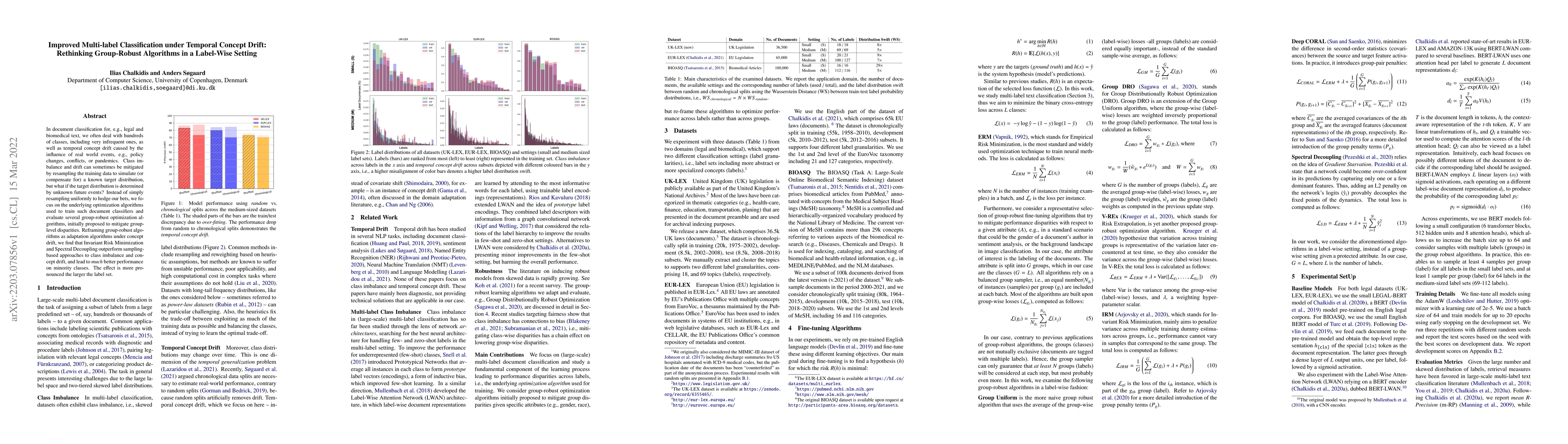 Thumbnail for Improved Multi-label Classification under Temporal Concept Drift:
  Rethinking Group-Robust Algorithms in a Label-Wise Setting