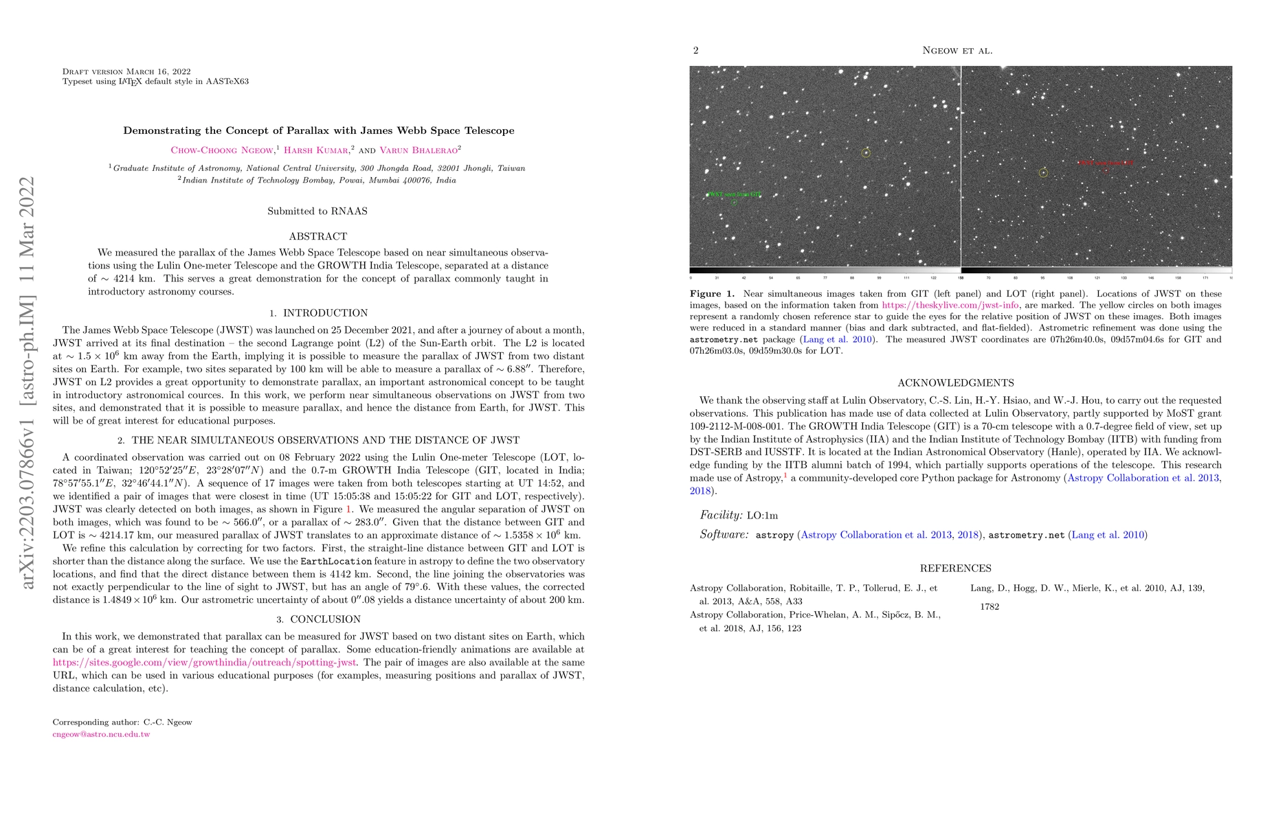 Thumbnail for Demonstrating the Concept of Parallax with James Webb Space Telescope