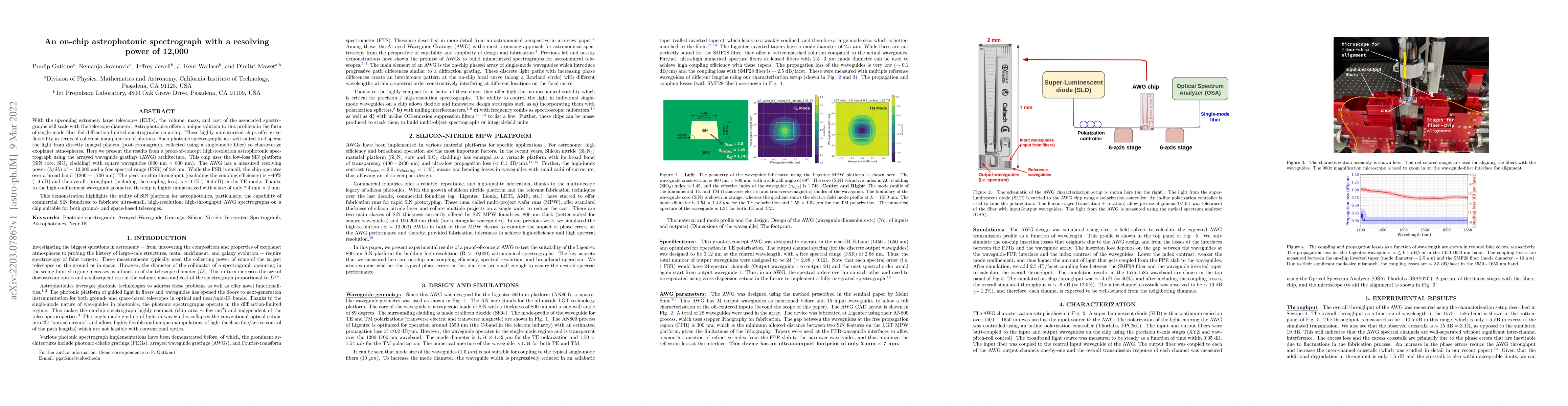 Thumbnail for An on-chip astrophotonic spectrograph with a resolving power of 12,000