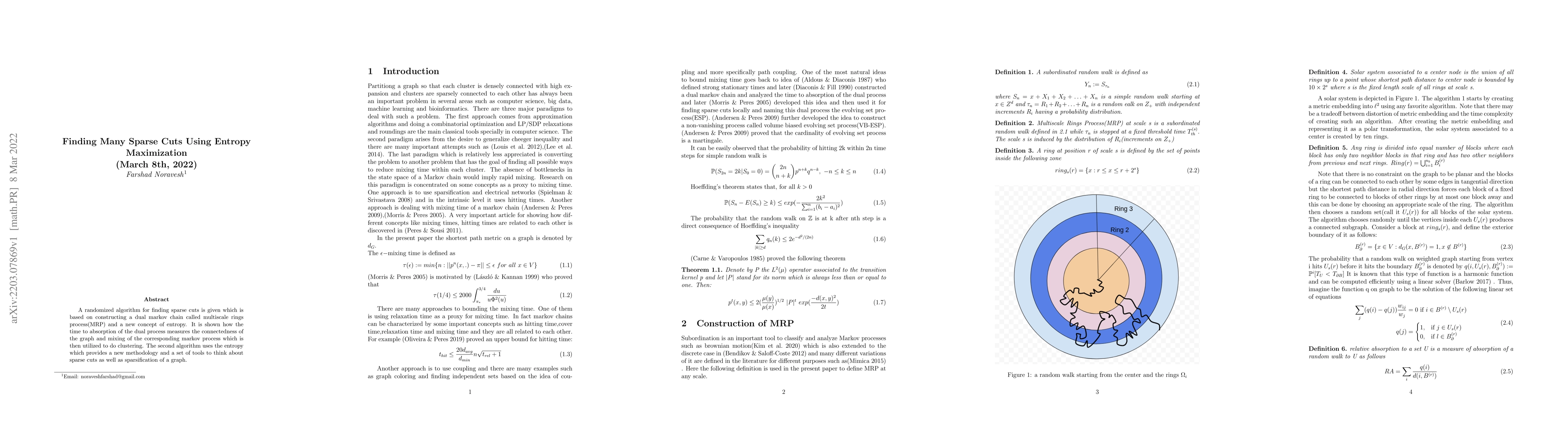 Thumbnail for Finding Many Sparse Cuts Using Entropy Maximization