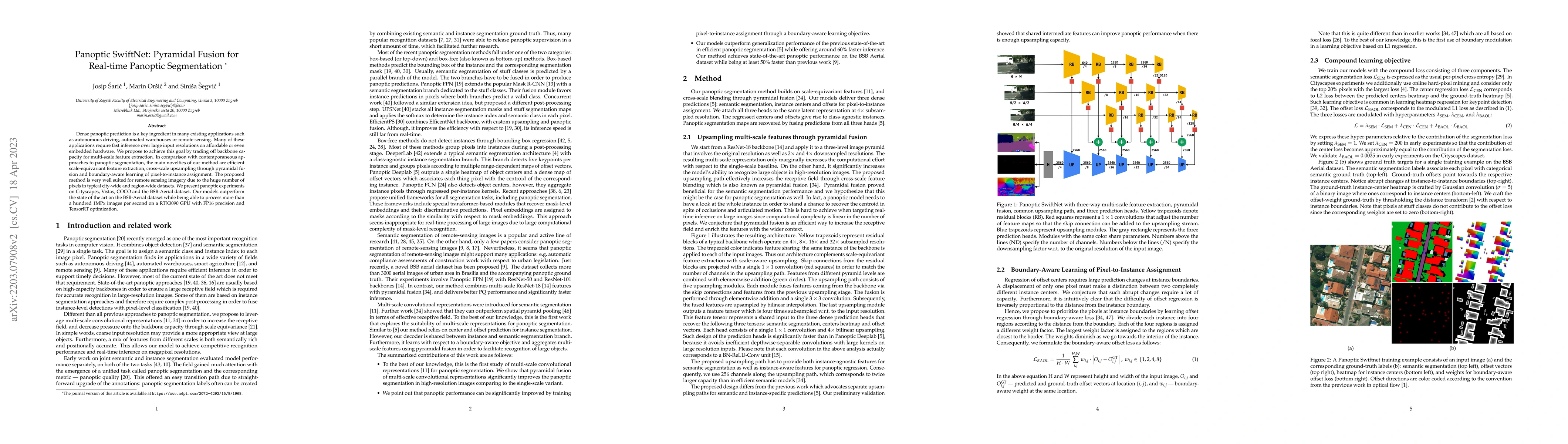 Thumbnail for Panoptic SwiftNet: Pyramidal Fusion for Real-time Panoptic Segmentation
