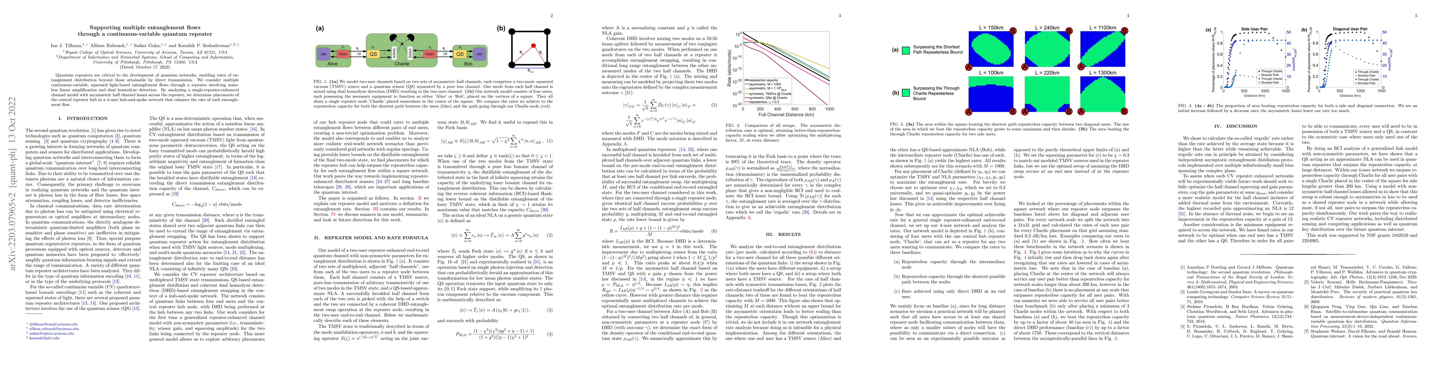 Thumbnail for Supporting multiple entanglement flows through a continuous-variable
  quantum repeater