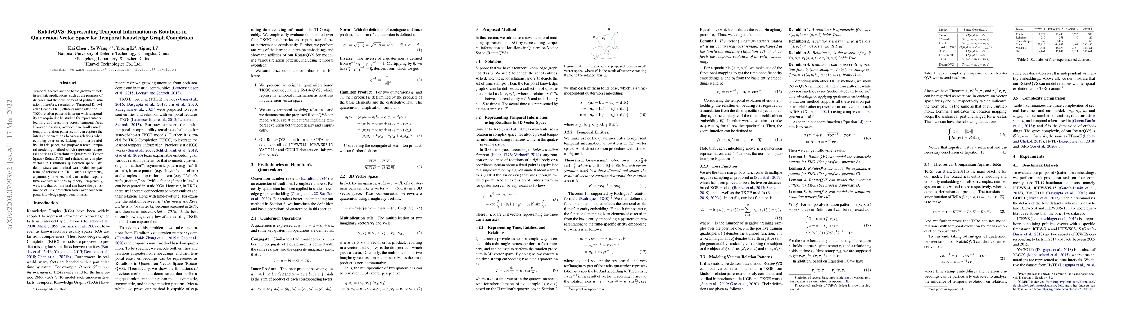 Thumbnail for RotateQVS: Representing Temporal Information as Rotations in Quaternion
  Vector Space for Temporal Knowledge Graph Completion