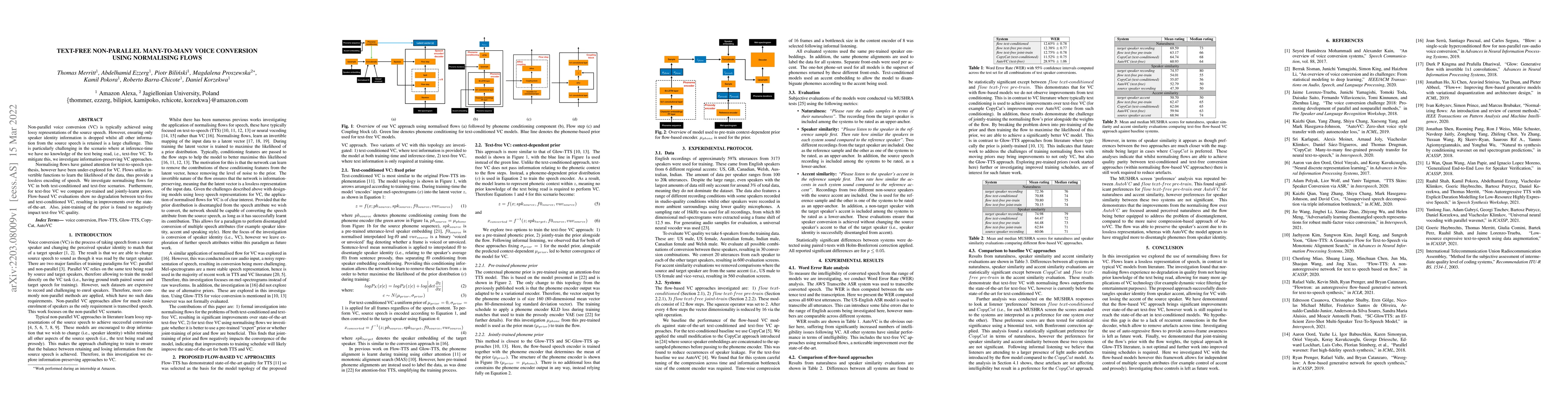 Thumbnail for Text-free non-parallel many-to-many voice conversion using normalising
  flows