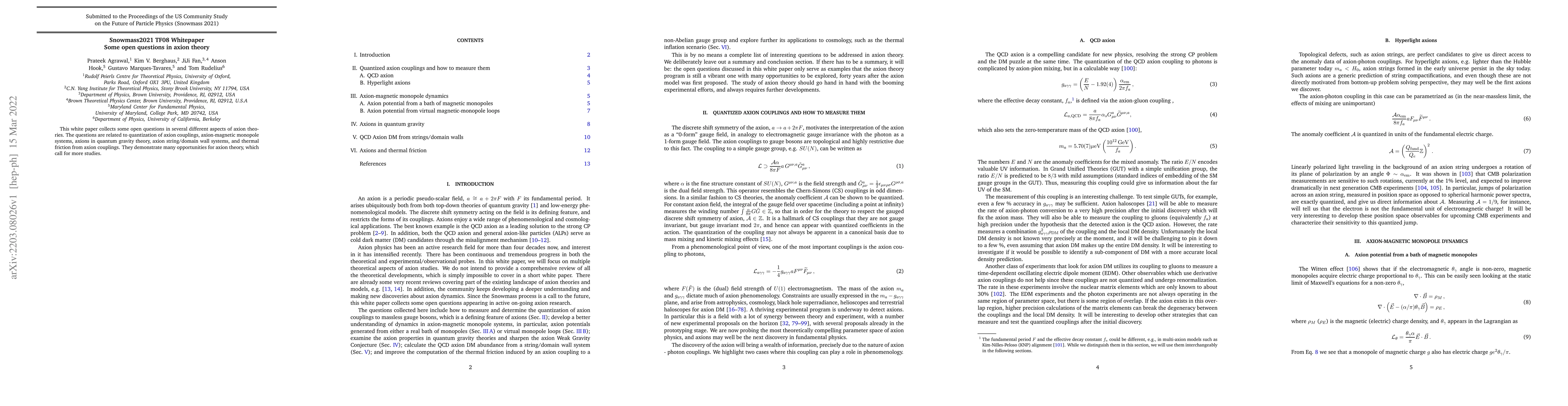 Thumbnail for Some open questions in axion theory