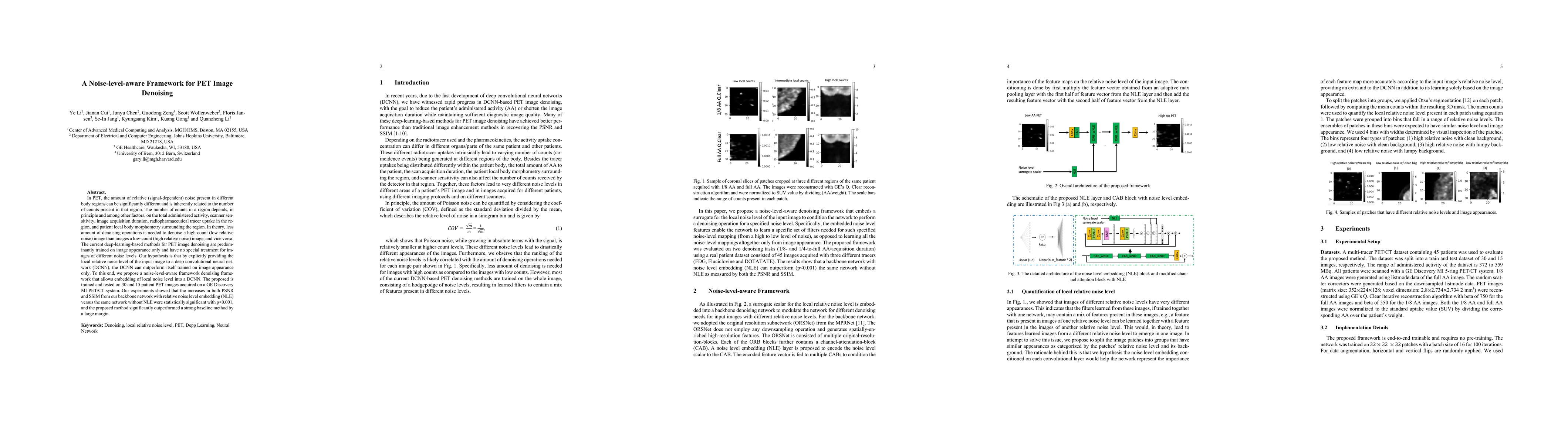 Thumbnail for A Noise-level-aware Framework for PET Image Denoising