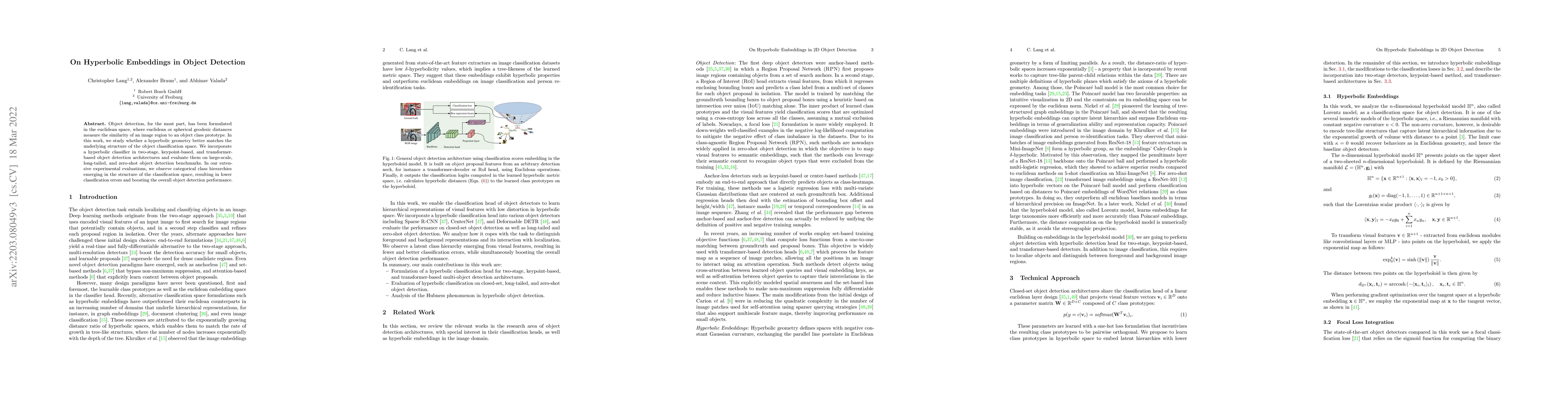 Thumbnail for On Hyperbolic Embeddings in 2D Object Detection