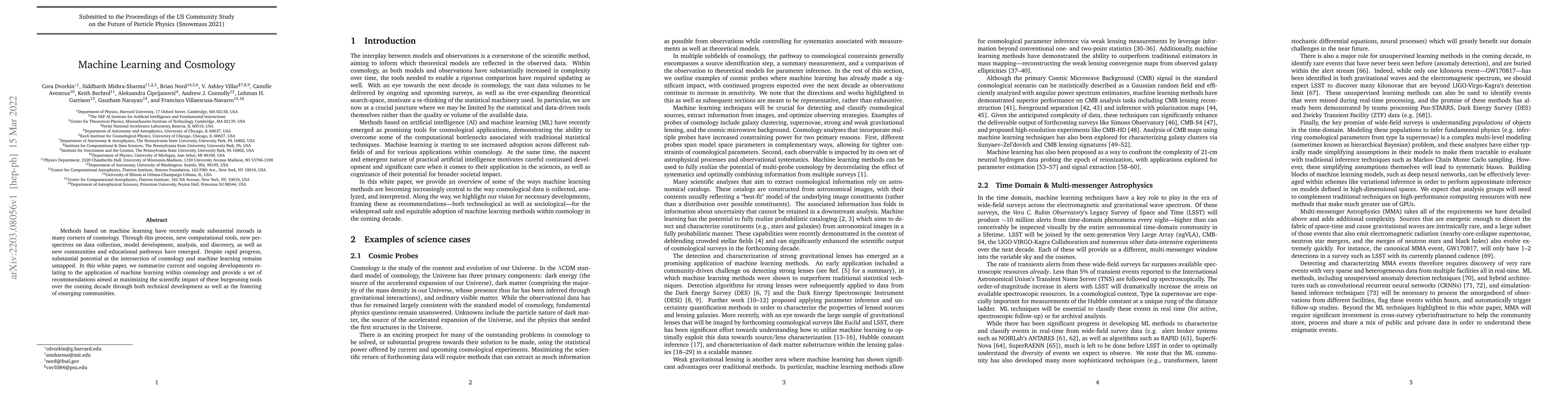 Thumbnail for Machine Learning and Cosmology