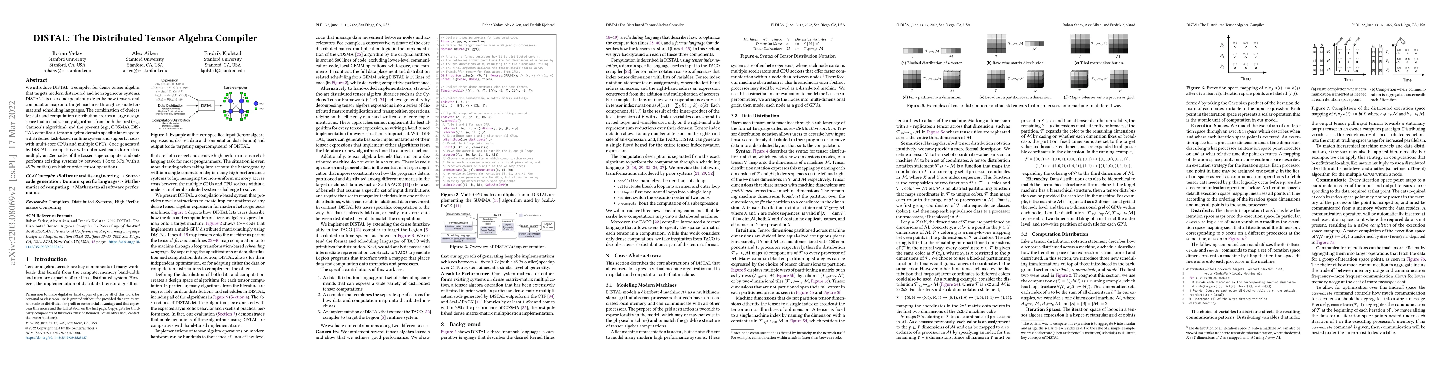 Thumbnail for DISTAL: The Distributed Tensor Algebra Compiler