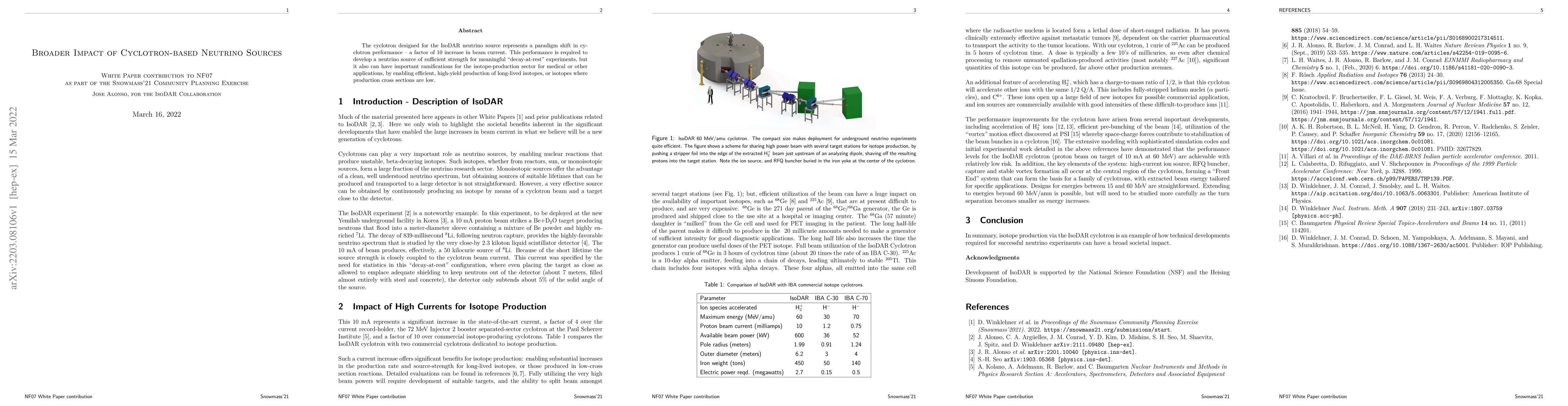 Thumbnail for Broader Impact of Cyclotron-based Neutrino Sources