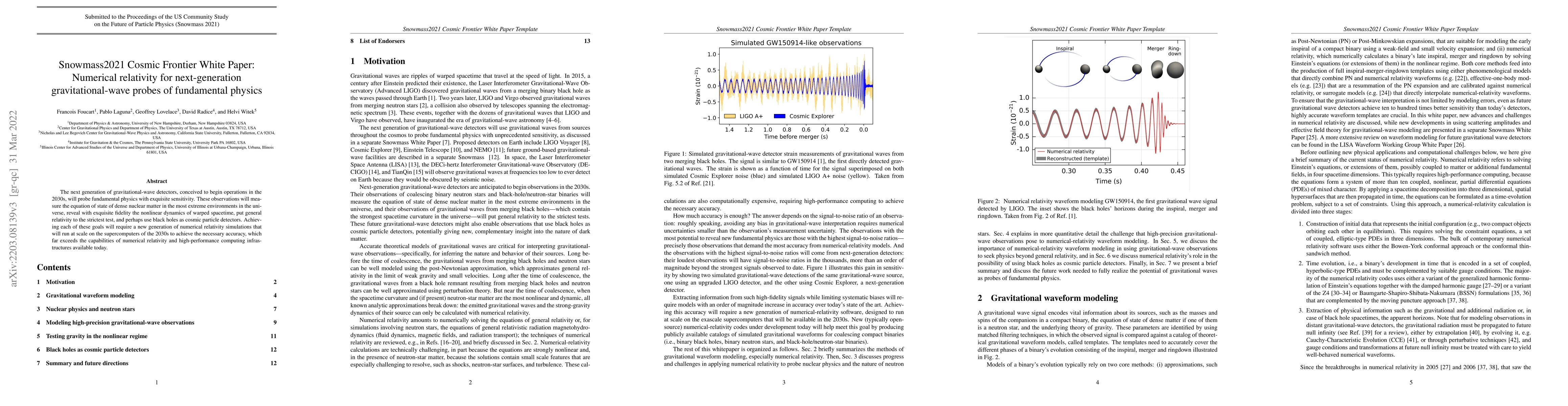 Thumbnail for Snowmass2021 Cosmic Frontier White Paper: Numerical relativity for
  next-generation gravitational-wave probes of fundamental physics