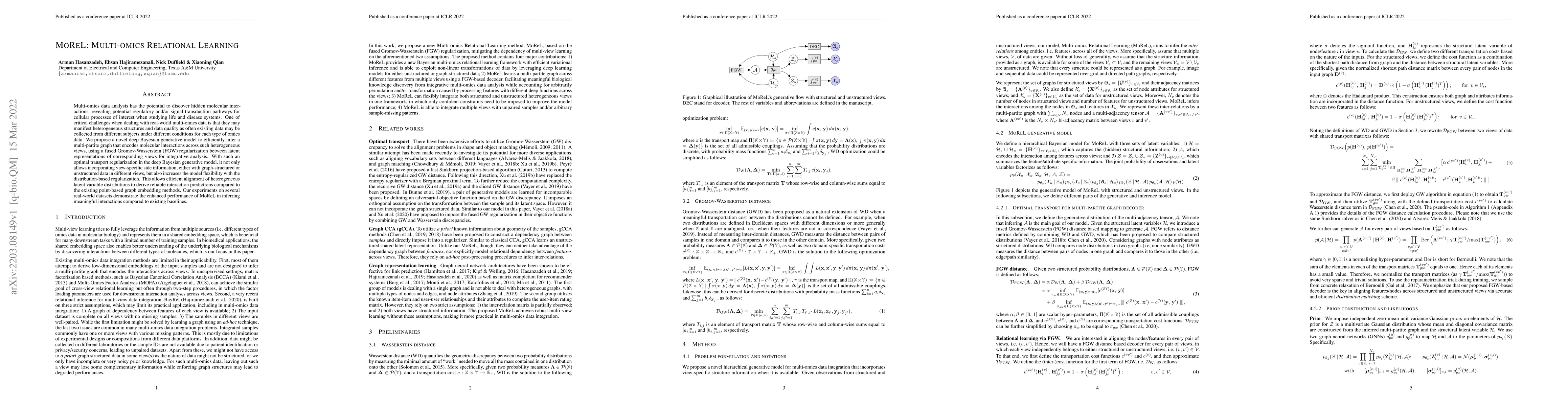 Thumbnail for MoReL: Multi-omics Relational Learning